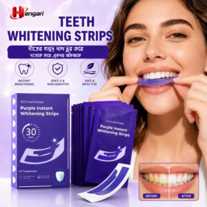 V34 7 Pairs Purple Teeth Whitening Strip Instant Brightening Formula